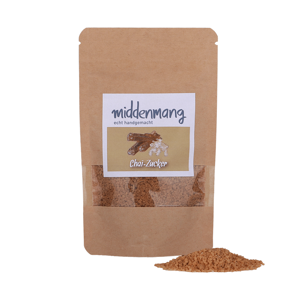 Tüte mit Chai-Zucker.