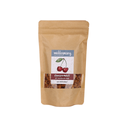 Knuspermüsli mit Sauerkirsche-Tonka in einer 210g-Tüte.